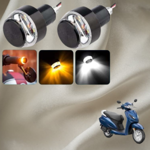 Bike And Scooty Handle Bar End DRL/White And Yellow Turn Signal LED Light Blinker Indicator For Honda Activa 6G