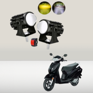 LED Fog Light Capable for Honda Activa 6G, 2 Mode Spotlight, (Pack OF 2 with Switch)