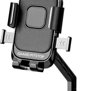 Cool Grip B4 Mirror Mount Mobile Holder for Bikes, Scooty, Activa, Jupiter, Electric Scooters & Bicycles with One Click Locking, Anti-Skid, 360° Rotation for Smartphones