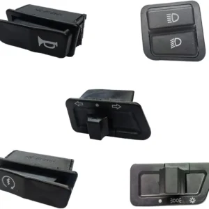 Scooter Modular Switches (Set of 5) for Activa, Yamaha, Suzuki, TVS Scooty– Includes Self Start, Indicator, Horn Buttons, Headlight, Dipper with LED – Replacement Parts