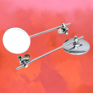 Rear View Mirrors Iron Straight Rod Compatible With Bullet Classic 350500cc- Set of 2, Chromed