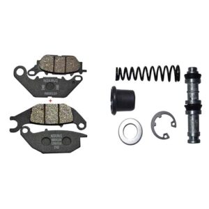 Front&Rear – Combo Brake Disc Pads Compatible for Yamaha R15 (V1 & V2) & NIKAVI BRP14 Brake Master Cylinder Caliper Repair Kit Compatible for Yamaha R15 (Front)