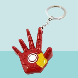Iron Man Hand Metal Keychain (Red)
