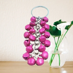 Jingle Bell 10 Mm 20 Pc Metal Ghun ghroo Hand Made Keychain Purple