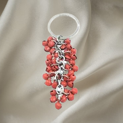 Jingle Bell 6 Mm 40 Pcs Metal Ghunghroo keychain Red