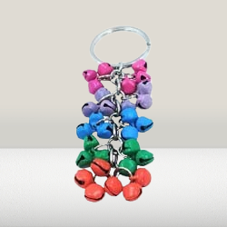 ingle Bell 8 Mm 30 Pc Metal Ghunghroo Hand Made Keychain Red