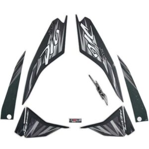 Sticker & Decal for Bike (Multicolor, Black) Compatible with Honda Dio Black Sticker