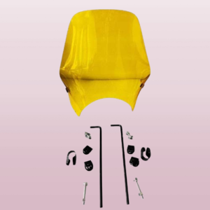 Front Windshield (New Version) Visor Yellow CompatibleWith Himalayan BS46 (Yellow Visor Himlayan)