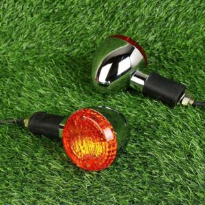 Rear Side Indicator Light Compatible With Classic 350 (2012-2020) Orange Glass