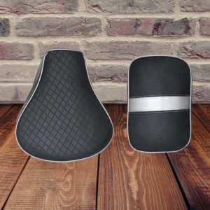 Stylish Front Rear Seat Cover Compatible with Classic 2012-2020 with Foaming Stitched BlackSilver