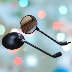 Chrome Rear View Mirror Set, Manual Left Right Compatible with RE 350500cc, 2012-2020 Models (Black Dom)