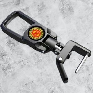 Dual Side Logo Keychain Compatible with Royal Enfield key Hunter 350 Bullet Metior Classic