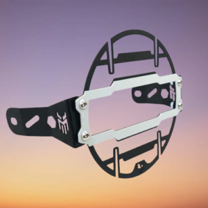 Motorcycle Headlight Grill Guard, Grey Metal Protection Cover for Super Meteor 650.