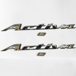 Activa Chrome Emblem Badge Set – 3D Metal Logo for Honda Activa