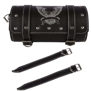 Silver EagleHawk Print Universal Side BagSaddleTravel BagCarrier for All Bikes (Black)