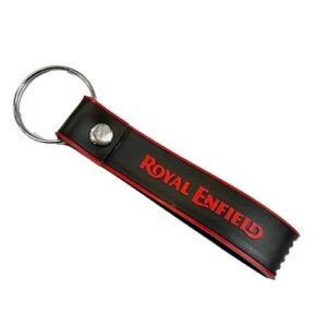 Stylish Compatible For Royal Enfield theme Premium Silicon Key ChainKey Ring with Metal Rivet compatible for All Bikes, Cars and Scooters, Durable and Soft, 1 Piece