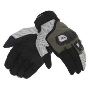 Royal Enfield Rambler V3 Cycling Riding GlovesTPR Knuckle Protectors for Protection Against Impacts and Abrasion100% Polyester Air MeshPoly Stretch Fabric for Comfortable Fit Olive M 21Cm