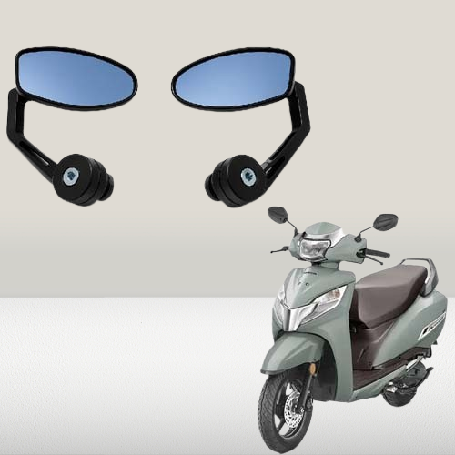 Handlebar Rearview (Side) Mirror Capable for Honda Activa 125 (Pack OF 2 UNIT)