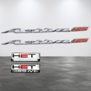 Activa 125 3D Metal Chrome Monogram Sticker Logo for Scooty Petrol Tank, Waterproof, HET IBS-IV Combi Brake Decal Set
