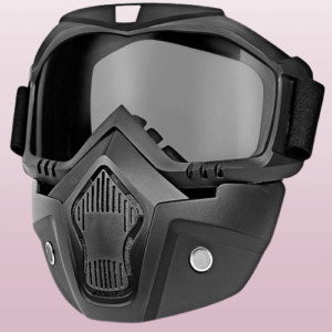 Eliane Reusable Goggle Mask Anti Scratch Uv Protective Face & Eyewear Windproof Dirt Shield with Soft Foam Padded