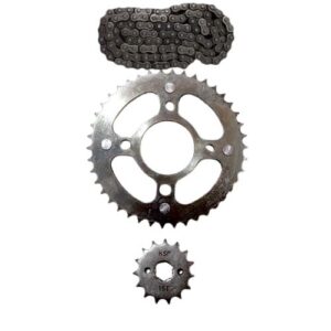 Chain Sprocket Kit – Unicorn 160 (Rear Sprocket-1, GB Sprocket-1, Chain-1)